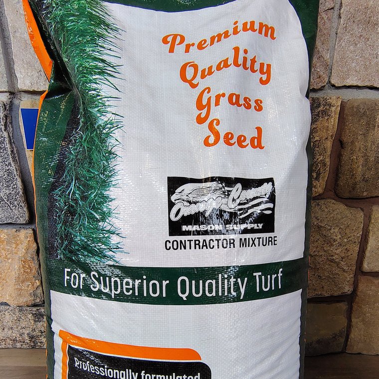 Orange County Mason Supply Contractor Mixture grass seed bag