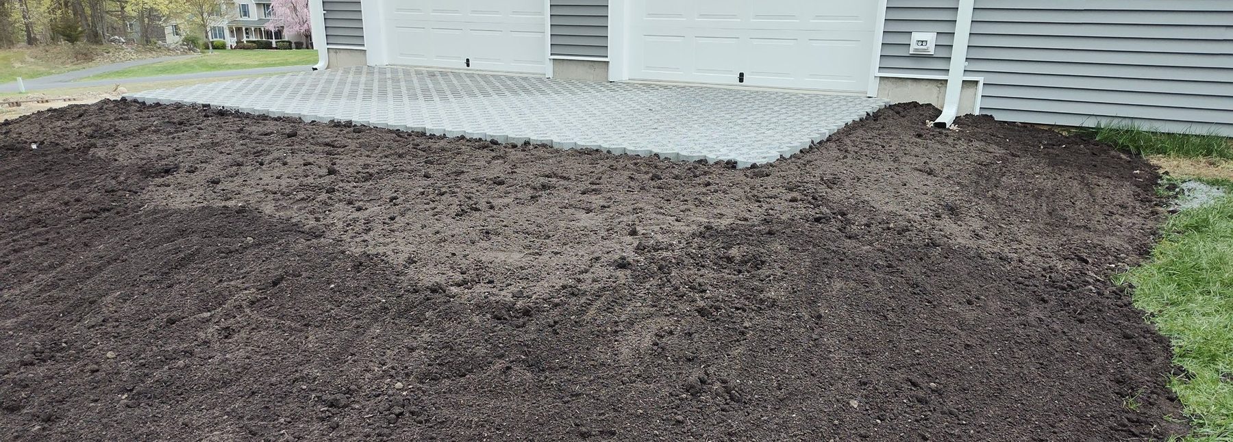 Freshly spread topsoil ready for seed