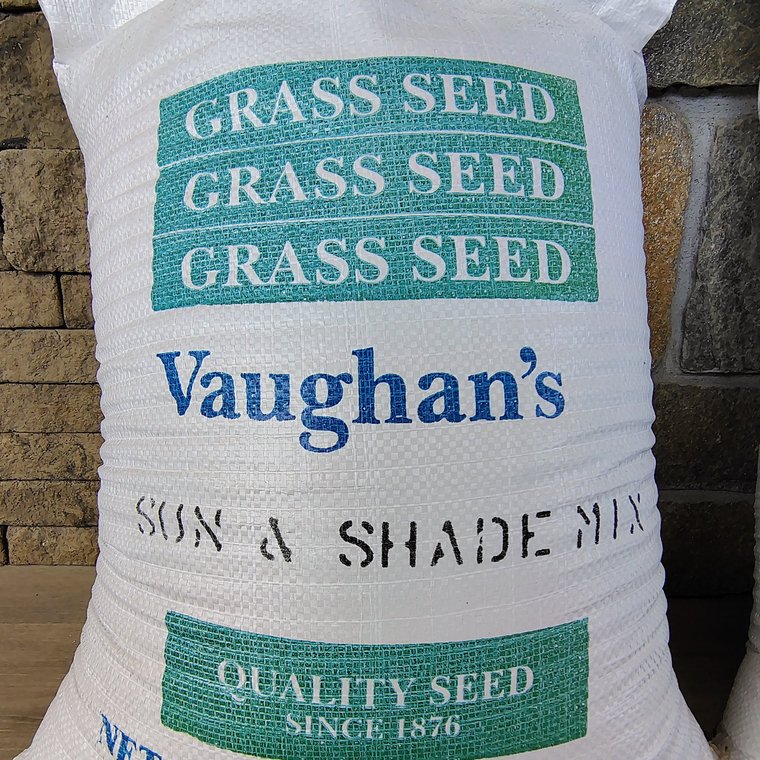 Vaughan's Sun & Shade Mix grass seed bag