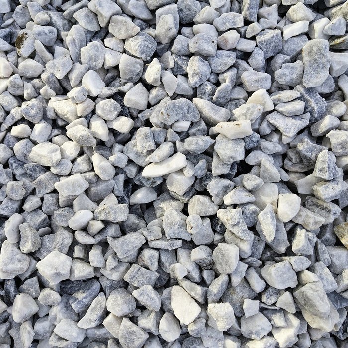 ¾ inch white decorative stone