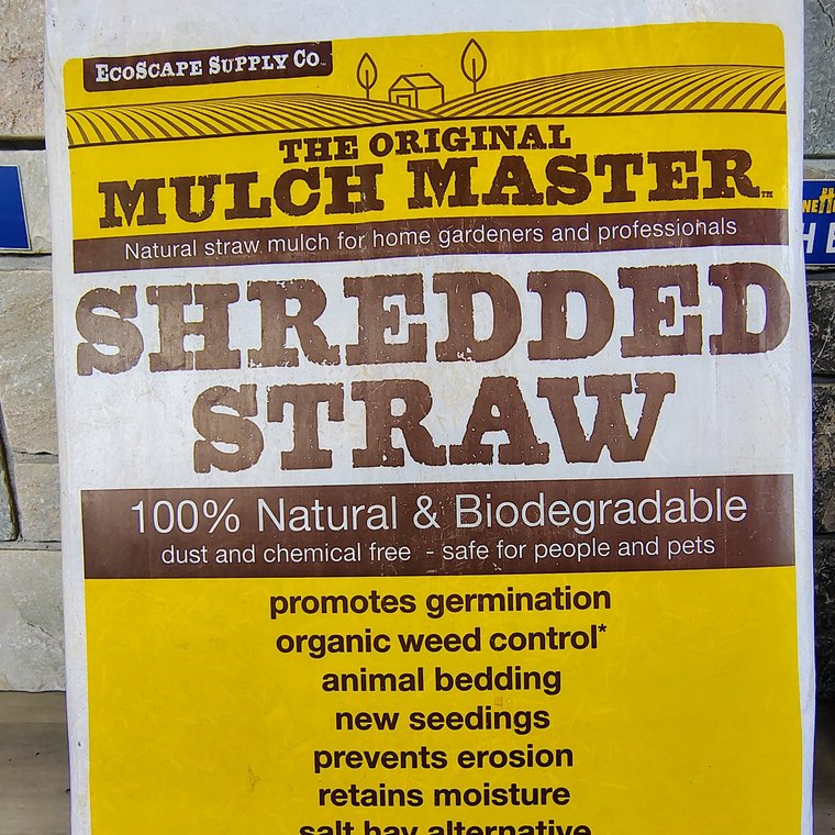 Mulch Master shredded straw bale