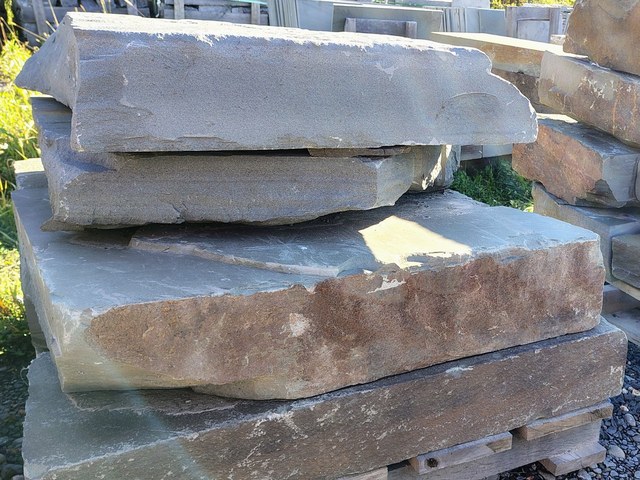 Pallets of bluestone quarry steps