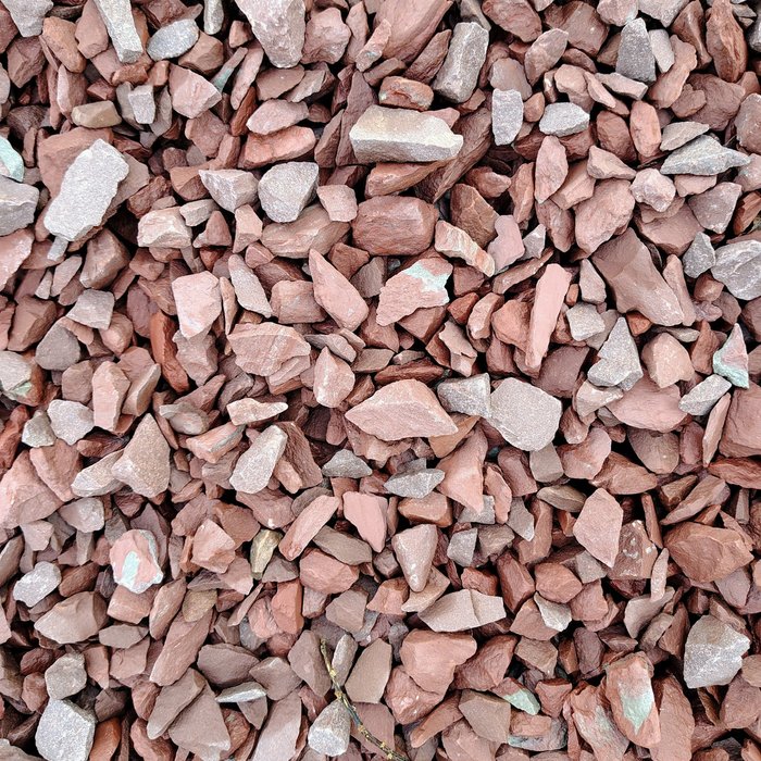 ¾ inch red decorative stone